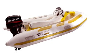 The Mercury Marine Rhino Rider (shown here) and Rhino RIB II are two of the toughest inflables on the market.