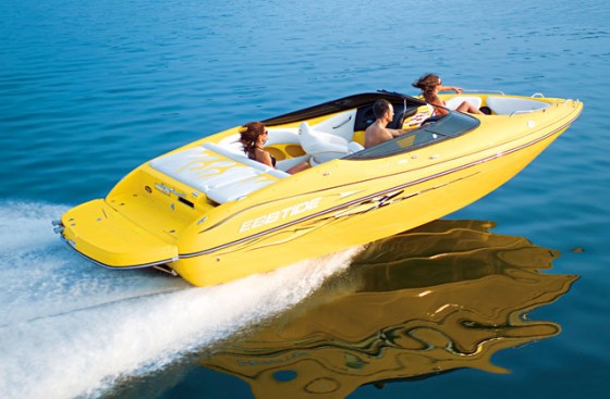 The Ebbtide 2240 Extreme Bowrider has a clear performance look.