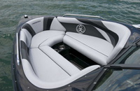 The bow provides comfortable seating.