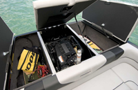The V-drive allows room for plenty of storage either side.
