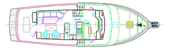 Standard cabin layout for the Selene 49.