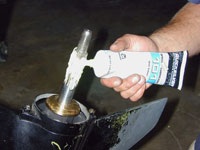 Fresh grease keeps the prop from bonding to the prop shaft.