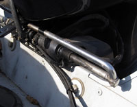 The old grease on this tilt tube will attract dirt and hold salt. Keep it clean and well-lubed to prevent corrosion.