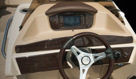 The touch-screen helm on the Grand Mariner SL 250 lets you tap into ...