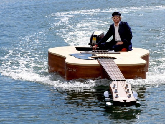 For a guy on a boat, he sure does look fretful. Perhaps the sea 