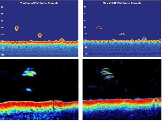 Examples of fishfinder views