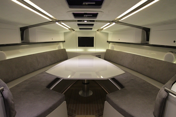 The dining area converts to a large berth.