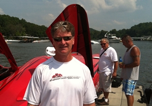 John Cosker, the owner and founder of Mystic Powerboats, was delighted with the performance of his catamarans during the weekend.