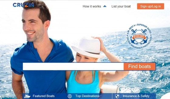 cruzin.com-640px Cruzin.com calls itself "America's first fully-insured boater-to-boater rental and charter marketplace."