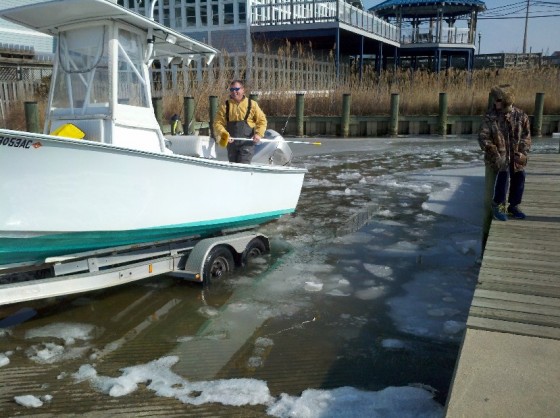 boating in winter