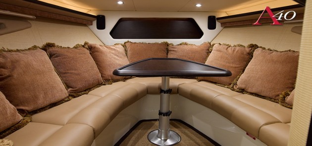 A photo of the Cobalt A40's forward lounge.