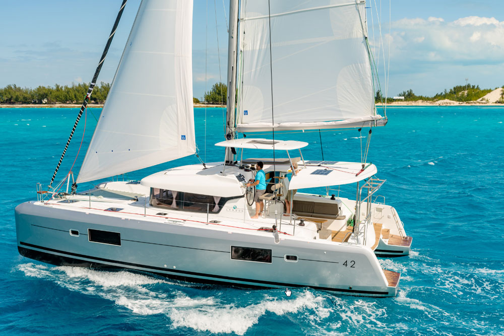 Lagoon 42 Sailing On Open Waters Boats Com
