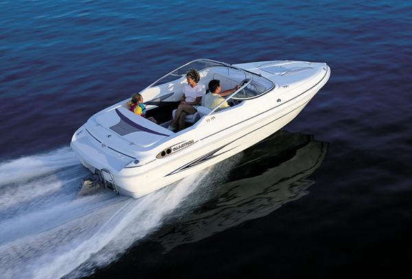 For runabouts, stern-drive propulsion packages are the most popular choice. (Photo courtesy Glastron)