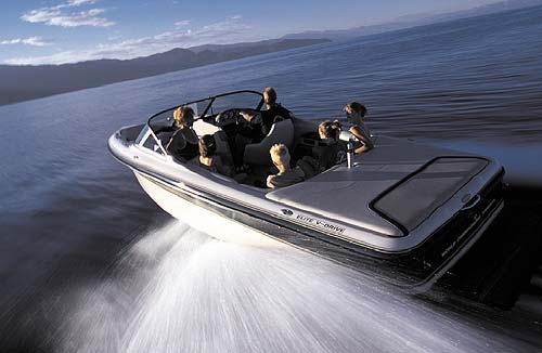 Passenger space is maximized in the Ski Centurion Elite V-drive (model shown without the optional Air Warrior package).