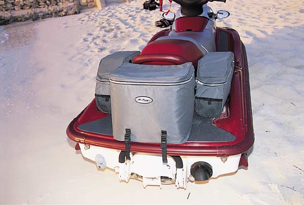 Adding saddlebags and a cooler can help expand your riding range.