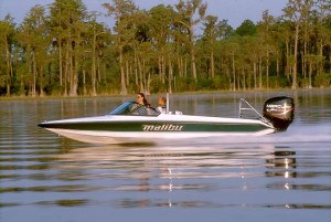 The outboard-powered Malibu Flightcraft gives barefoot water-skiers the speed and precision they need.