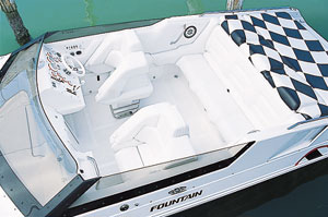Fountain has one of the best in-house bolster-building programs in the industry, as evidenced by the two cockpit bolsters with power drop-outs.