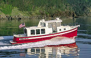The introduction of the Nordic Tug 32, also designed by Lynn Senour, was again built on the classic tugboat profile.