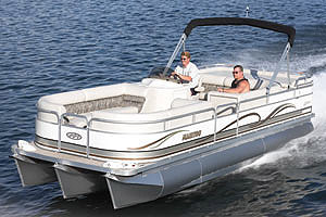 The 24 Legacy's spacious layout gives the entire family enough room to use the boat for a wide range of activities.