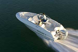 The 180 Sportsman is 18' long with an 8' beam, providing a stable, roomy fishing platform.
