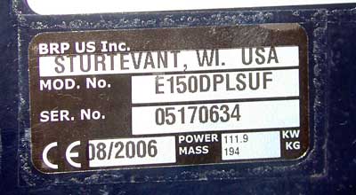Nissan outboard motor serial number #8
