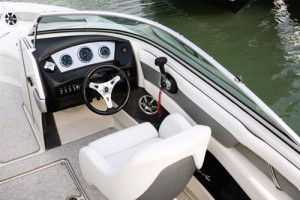 The Sea Ray 210 Select helm station