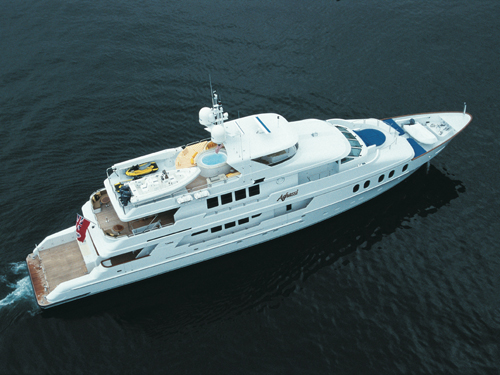 The 145-foot Christensen, Aghassi