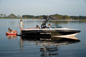 With its stern platform, the Crossover 216V has an overall length of 23 feet, 2 inches.