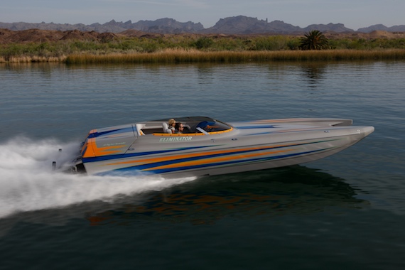 This 28-footer from Eliminator Boats in Perris, Calif., was clocked at 155 mph.