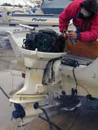 Honda outboard winterizing layup #7