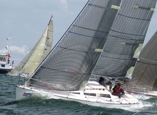 The Hobie 33 can be raced under PHRF or as part of the still-strong one design class.