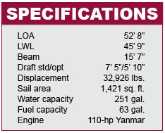Jeanneau 53 specifications