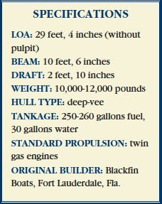 Blackfin 29 combi specifications