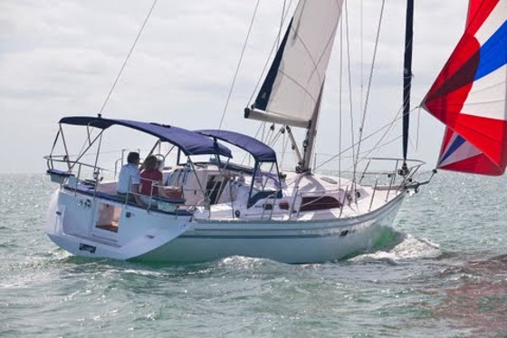 Catalina 385 under sail