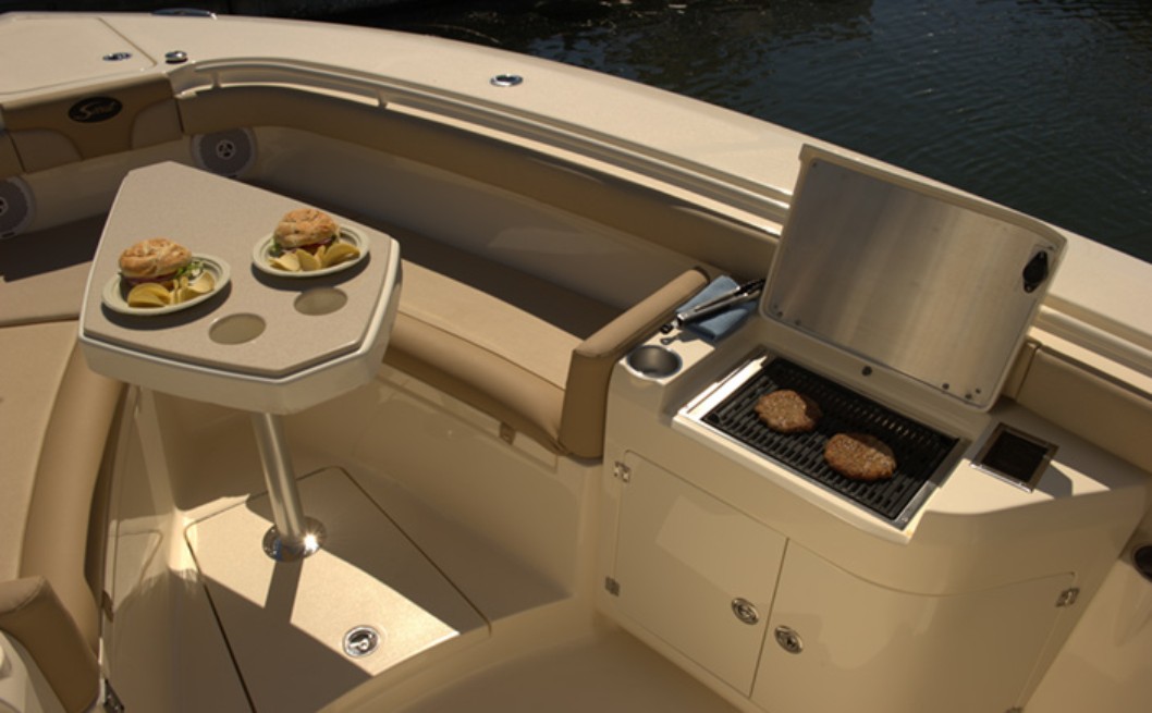 built-in electric grill on boats