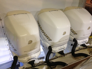 triple 300-hp Mercury Verado outboards