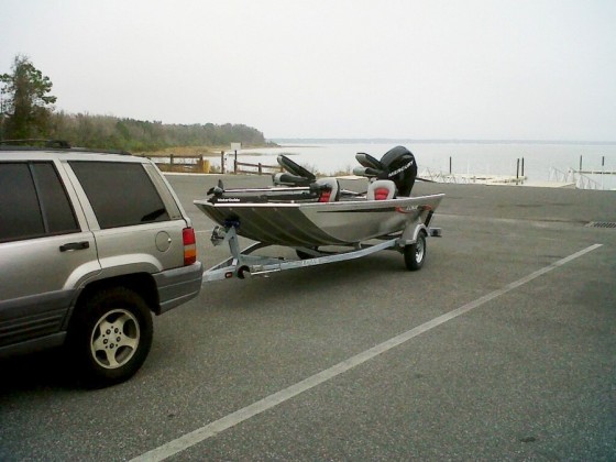 boat on a trailer