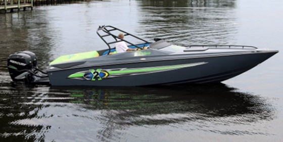 According to Baja, the 26 Outlaw Outboard is the company’s “first-ever outboard-powered performance boat.”