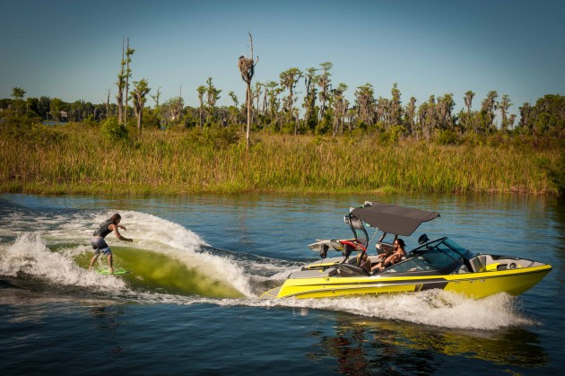 A photo of the Super Air Nautique 210 with rider.