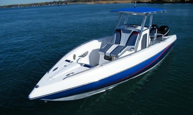 With twin 300-hp Verados, this 29-foot Sunsation center-console ran close to 80 mph right out of the gate.