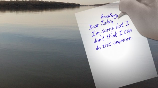 Dear John to boating letter