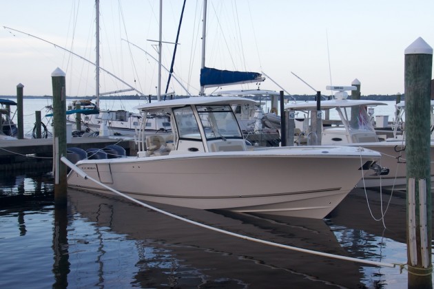 The Cobia 344 CC has an aggressive stance and purposeful lines. Photo: Gary Reich