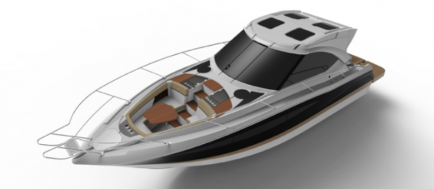The Four Winns H440 blends express boat styling with the outside fun of a bowrider. 
