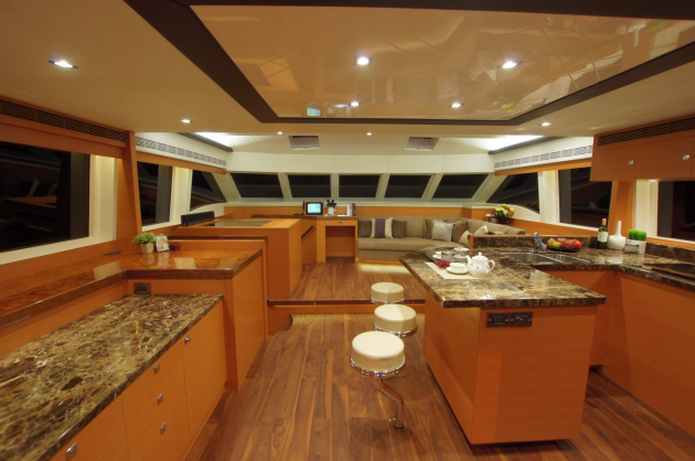 The main salon on the PC52 is as larges as some 100-footers.