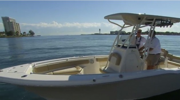 Key West 239 FS center console powerboat video quick tour