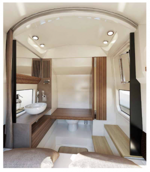 An elegant cabin is part of the Chris-Craft Catalina 34's luxury elements. 