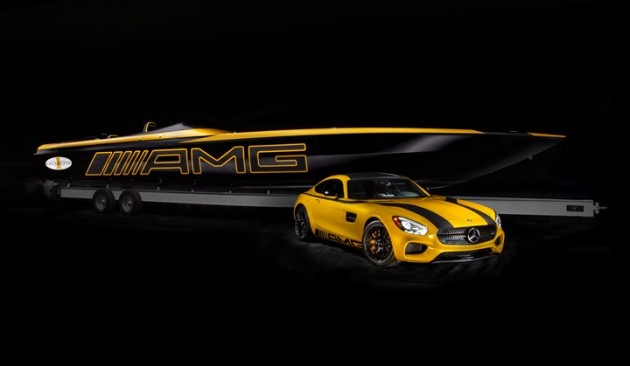 The only boat in the show to be powered by Mercury Racing 1550 engines, the twin-engine 50-footer is the fastest model in the Cigarette line-up. Photo courtesy Cigarette Racing Team.
