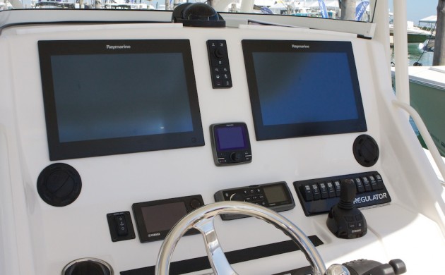 Regulator's "Offshore Fish" electronics package features a plethora of fish-finding goodies. 