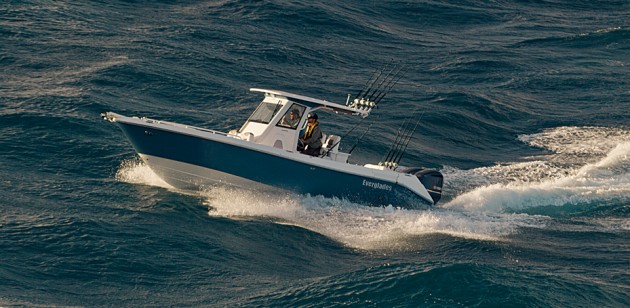 The Everglades 295cc, in her element. Photo courtesy of Everglades