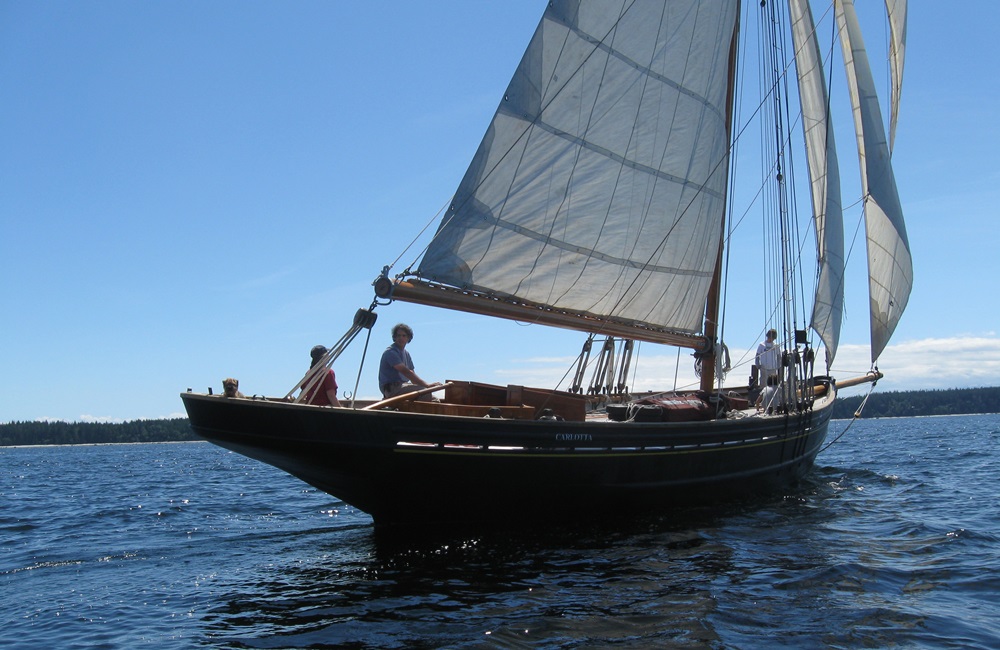 Carlotta, one of the last original Bristol Channel Cutters. Photo courtesy of Carlotta’s restorers at www.pilotcutter.ca